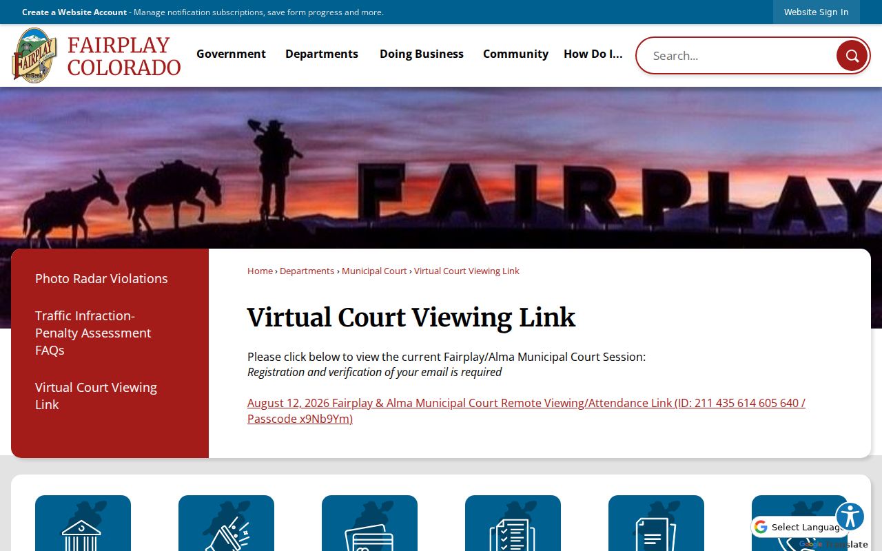 Park County court date remote municipal session information